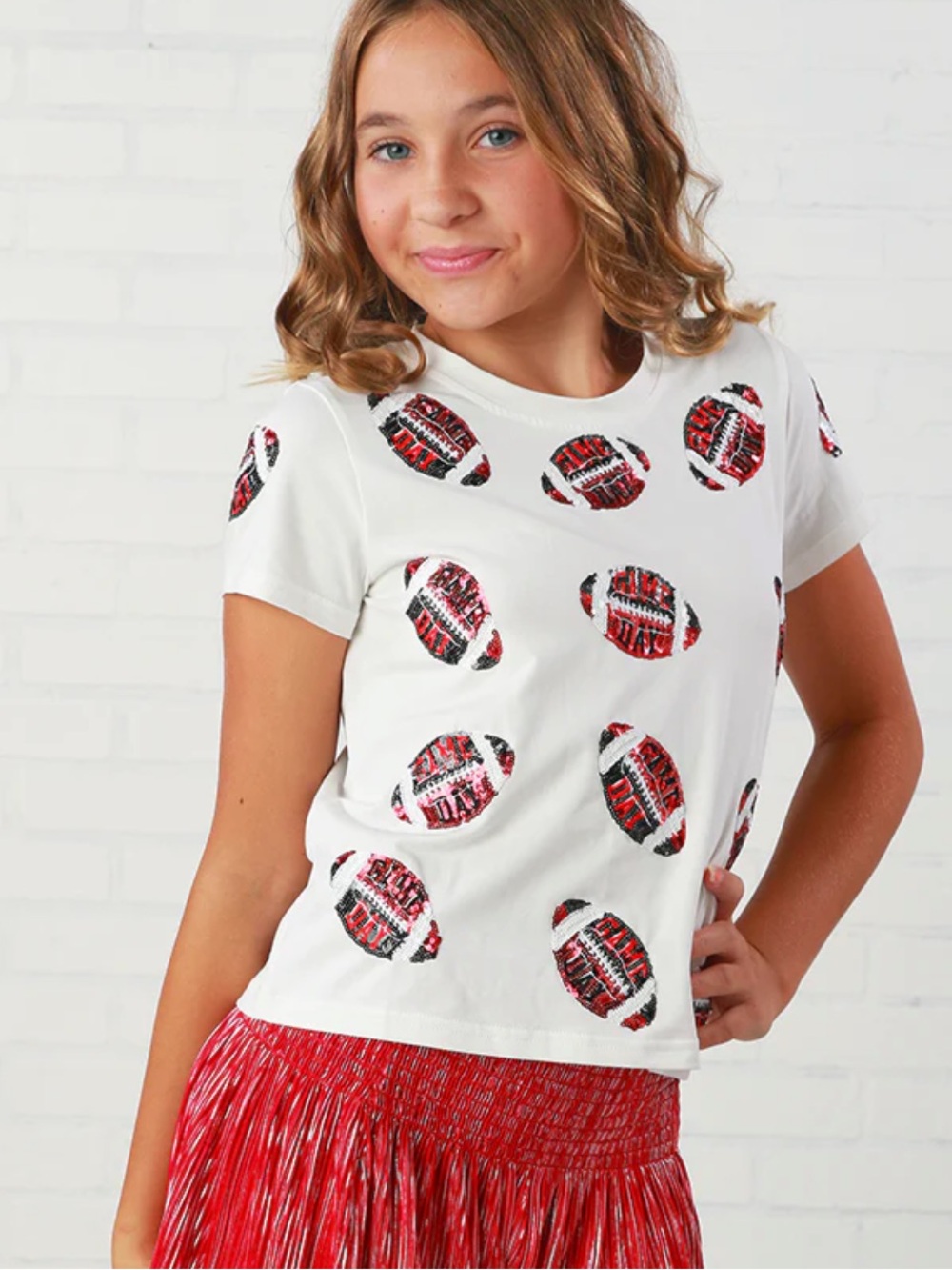 Kids Queen of Sparkles Gameday Shirt - Picture 2 of 7
